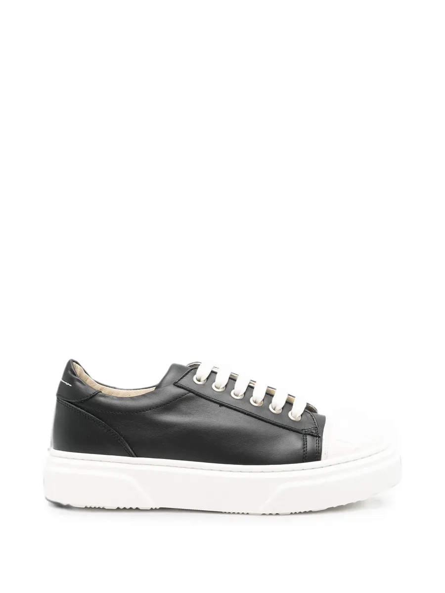 logo-embossed panelled sneakers 1
