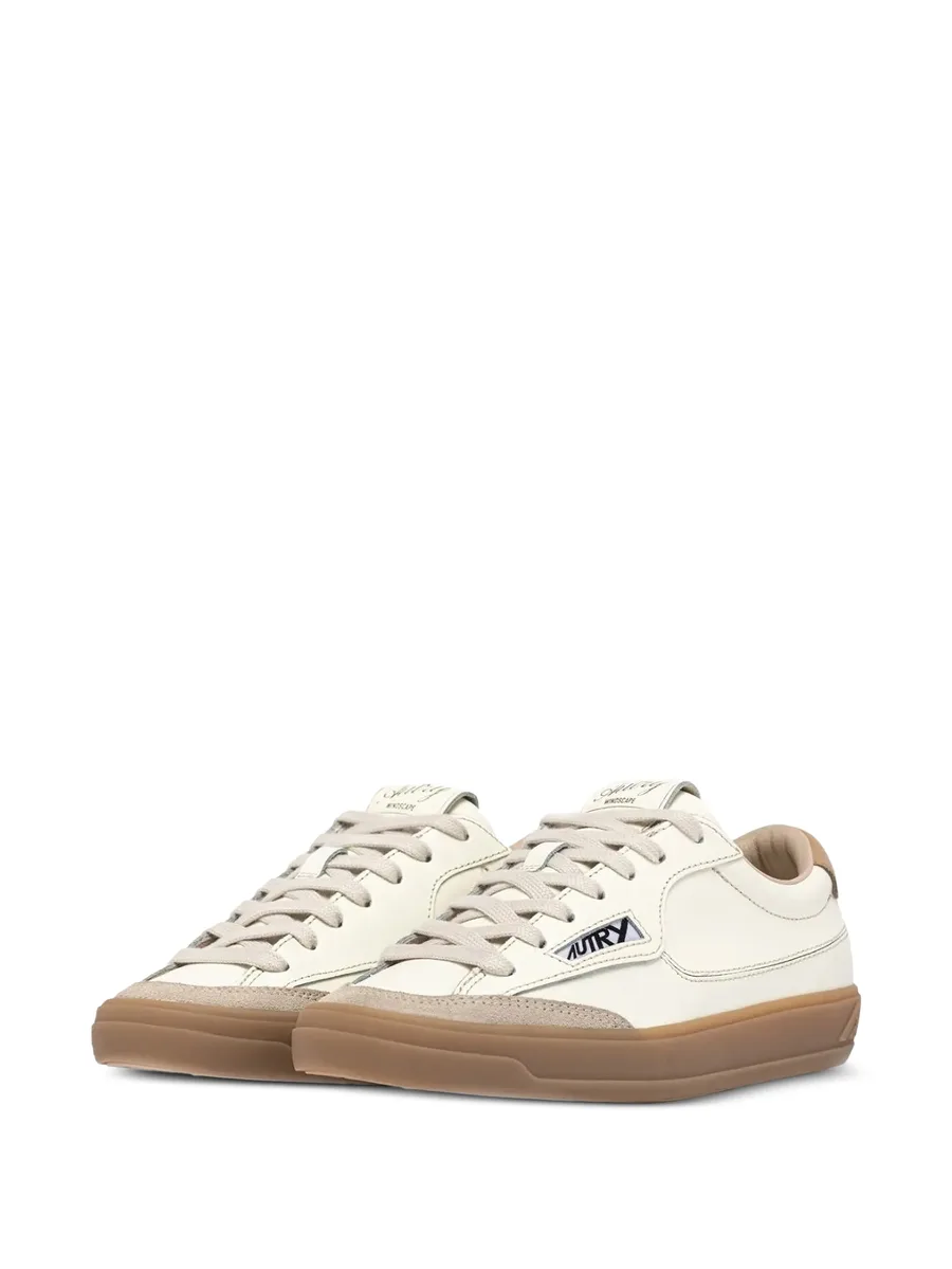 Windscape logo-patch leather sneakers 4