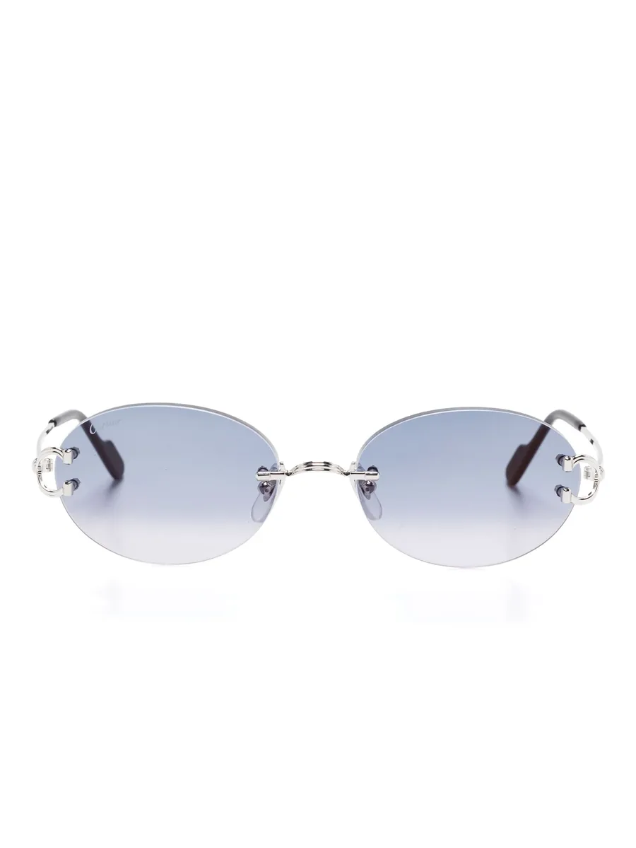 солнцезащитные очки в безободковой оправе 1