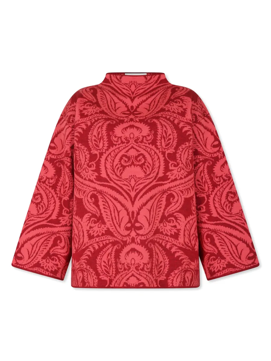 жаккардовый свитер с высоким воротником 1