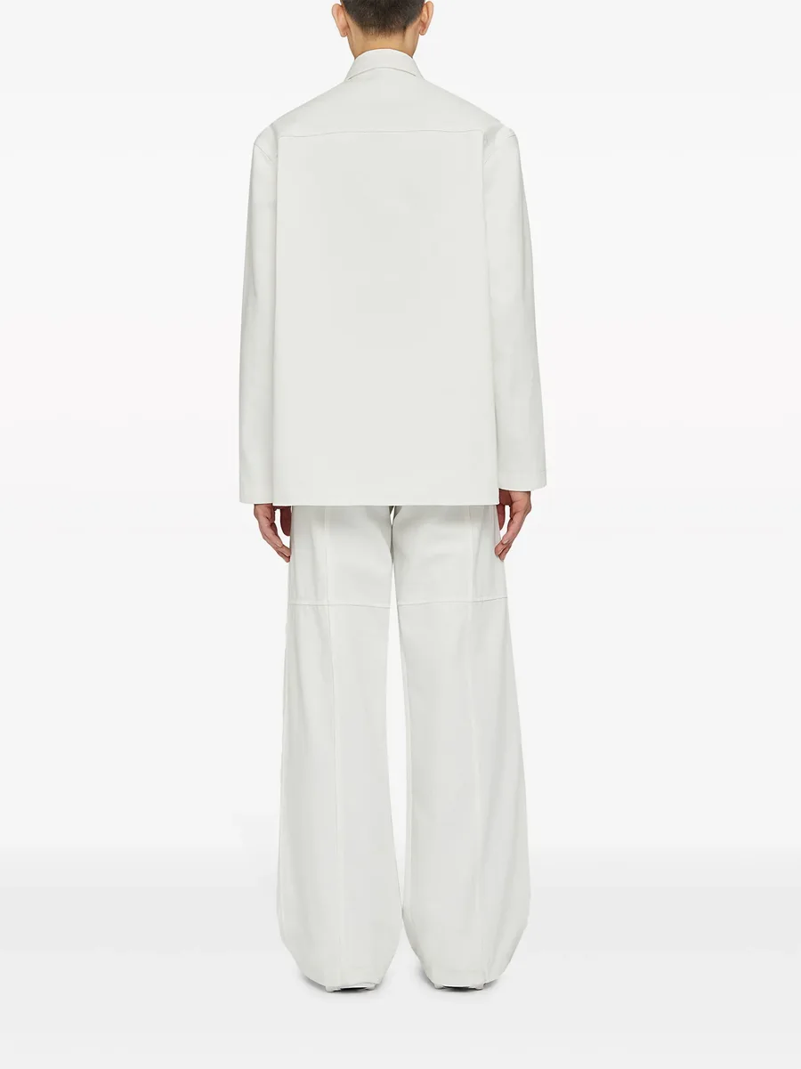 logo-embossed cotton shirt 7