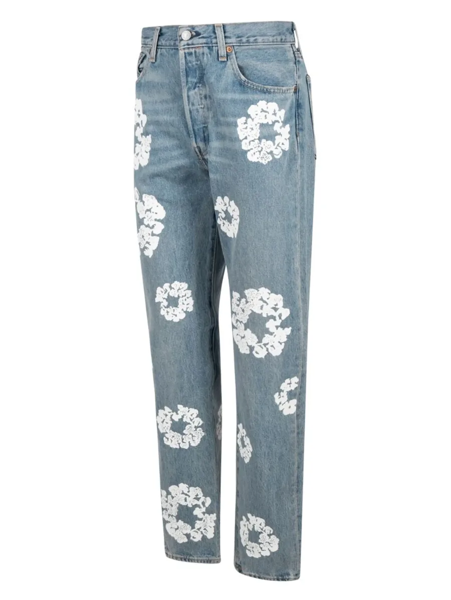 прямые джинсы с принтом Cotton Wreath из коллаборации с Levi's 3
