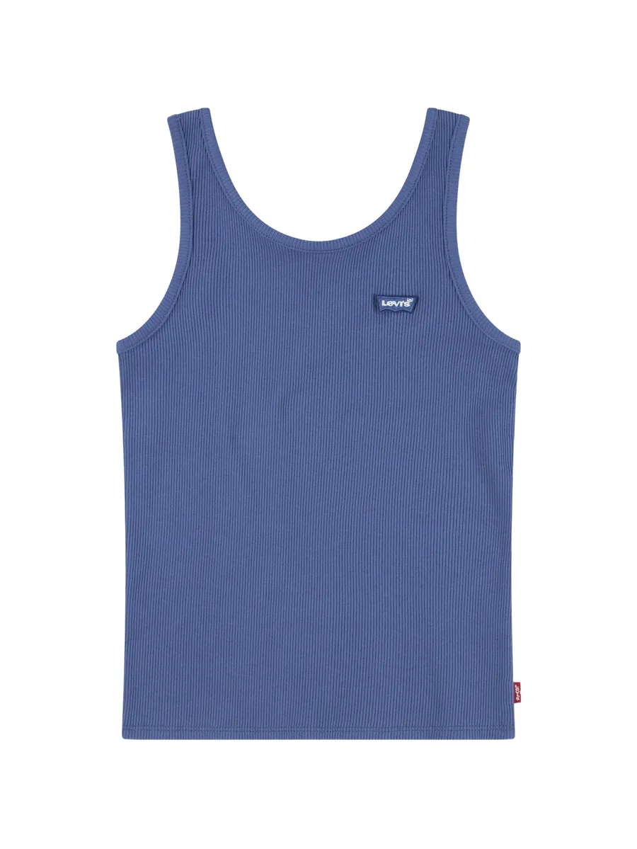 ribbed-knit logo-patch tank top 1