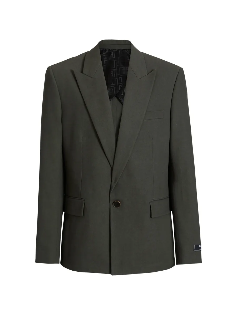 cotton twill 1-button jacket 1