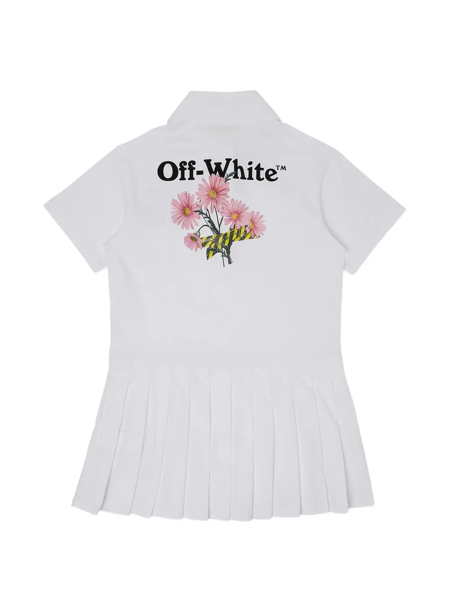 плиссированное платье Daisy Tape с цветочным принтом 3