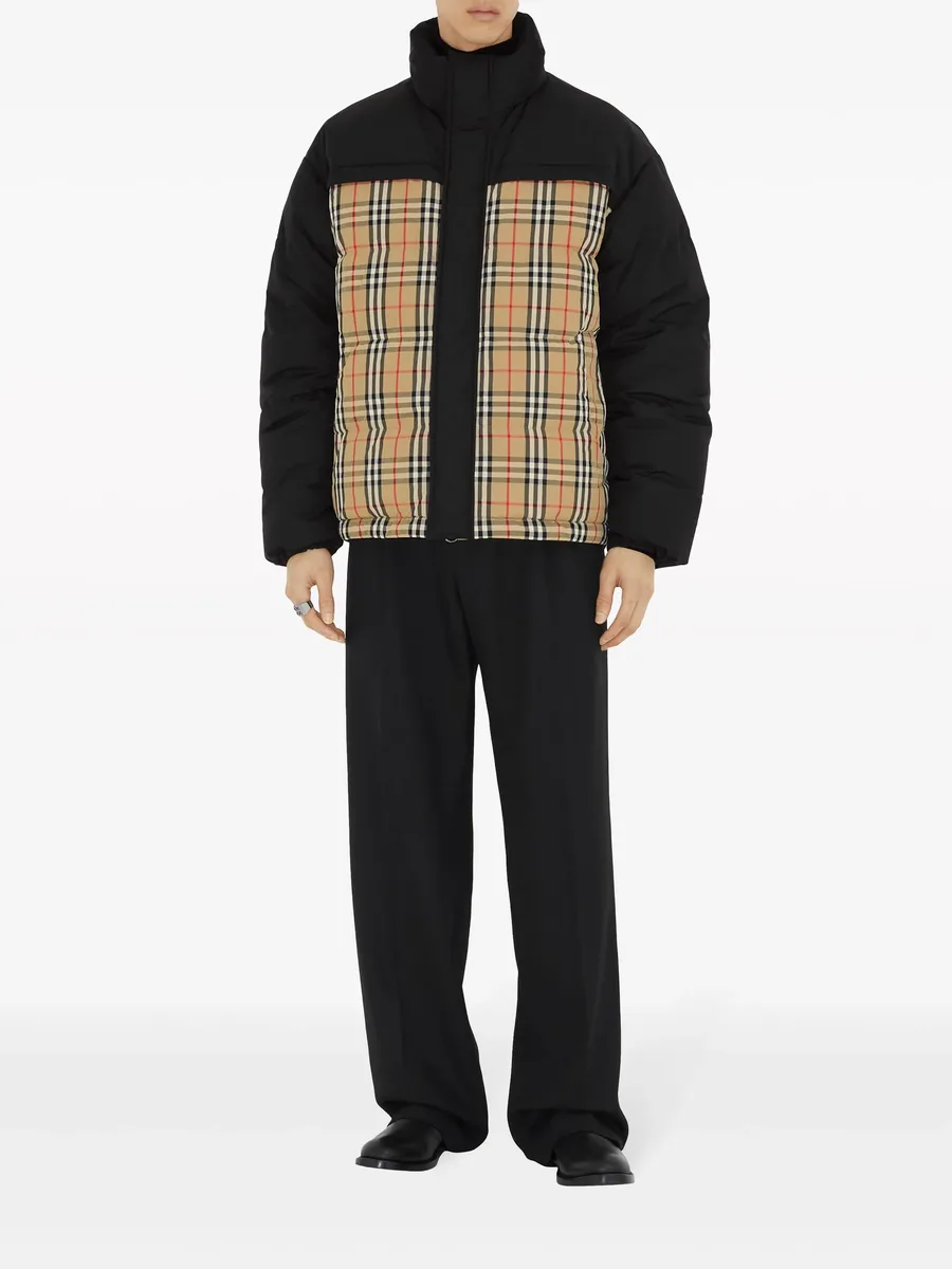 двусторонний пуховик в клетку Vintage Check 4