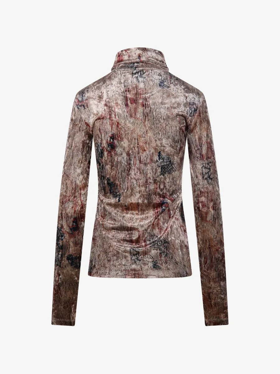 abstract-print roll-neck top 2