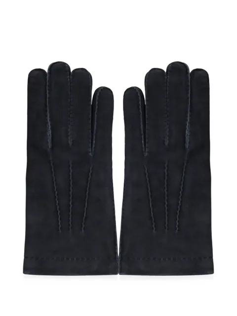suede-finish topstitched gloves