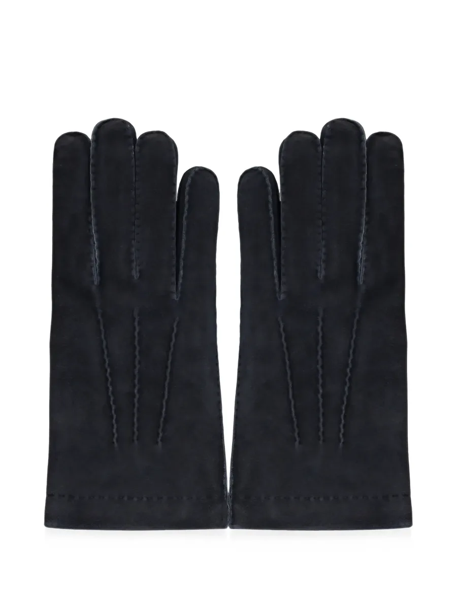 suede-finish topstitched gloves 1