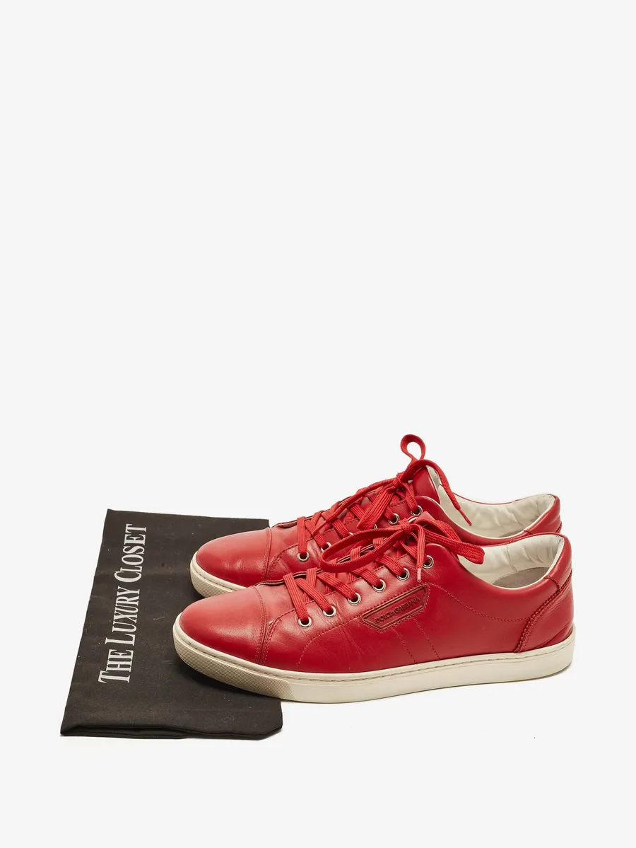 leather low-top sneakers 5