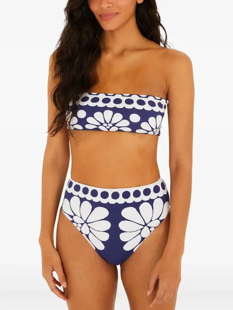 blue Palermo high-waist bikini bottoms