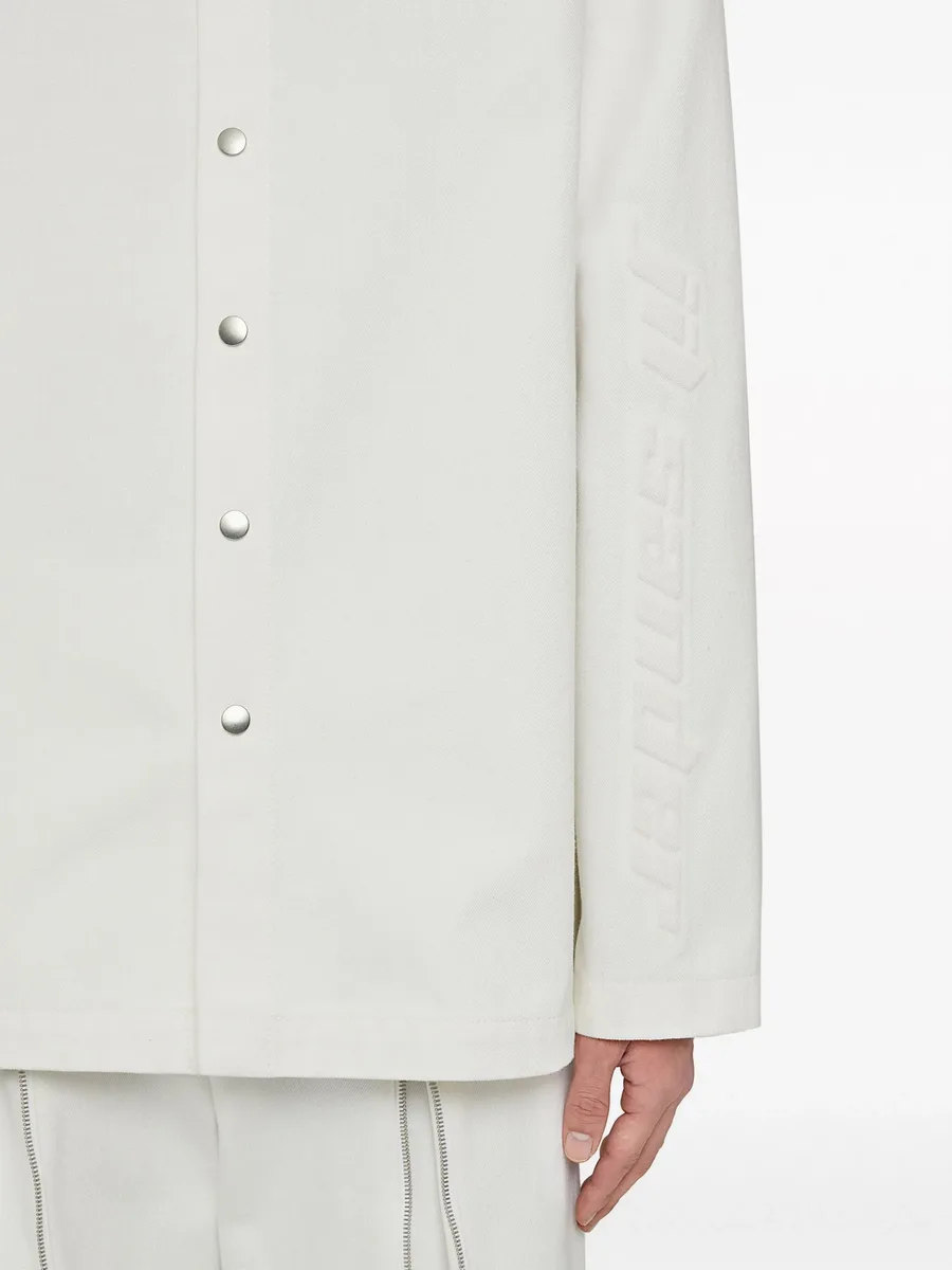 logo-embossed cotton shirt 10