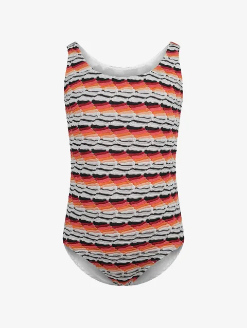 zigzag-knit swimsuit