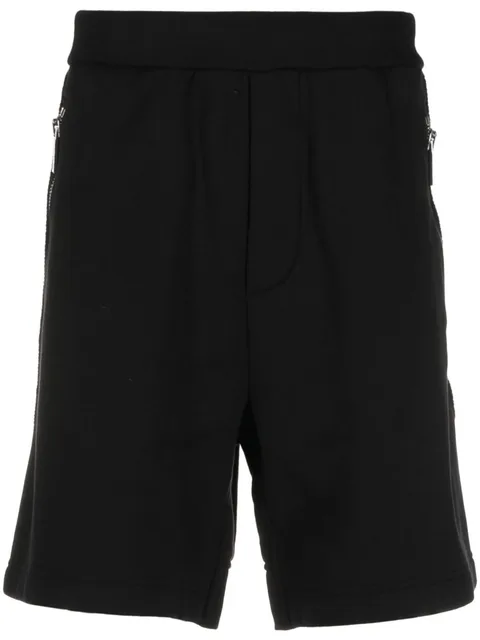 logo-print Bermuda track shorts