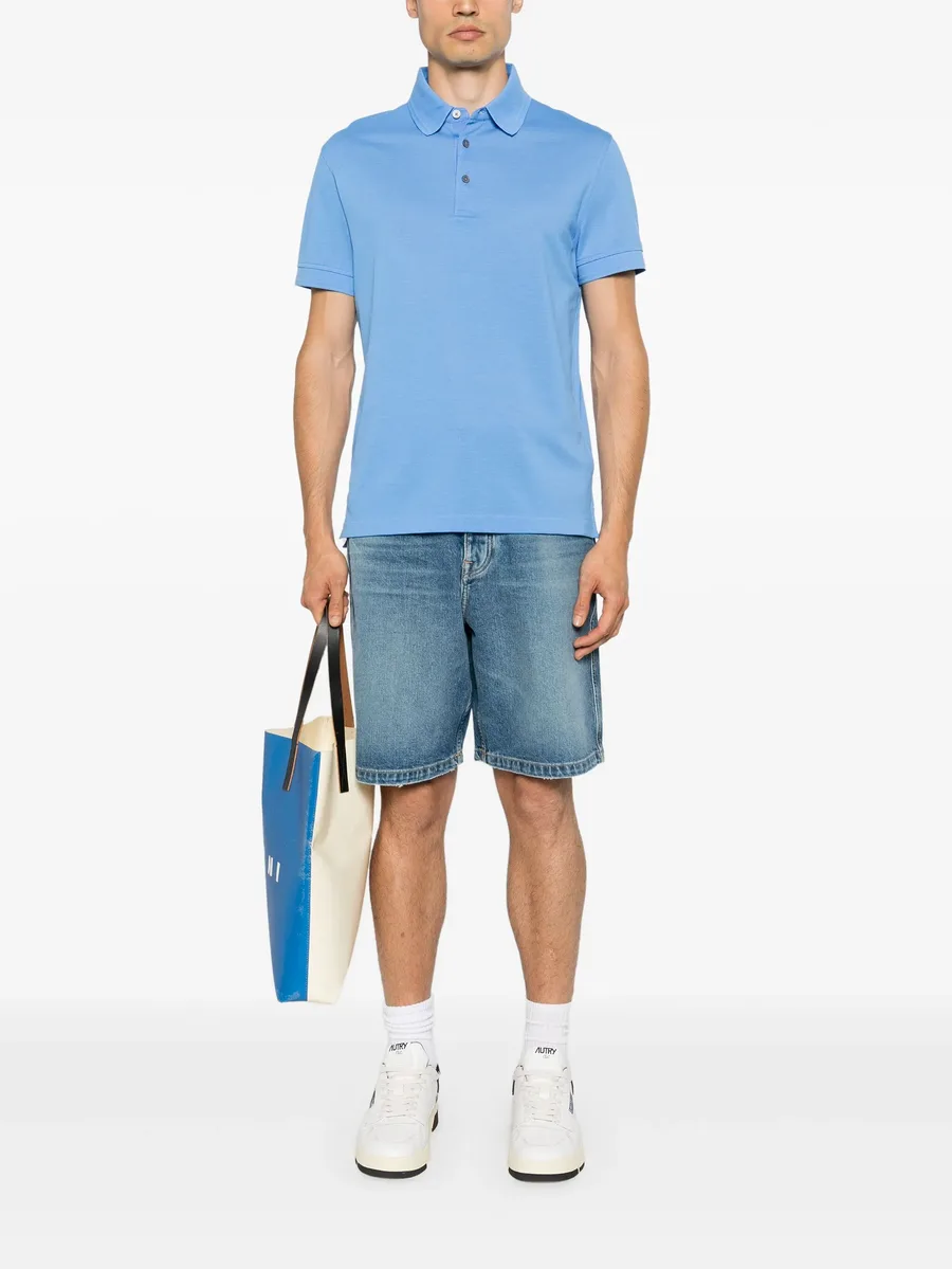 logo-embroidered piqué polo shirt 3