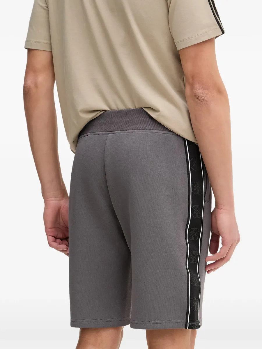 logo-detail striped cotton shorts 6