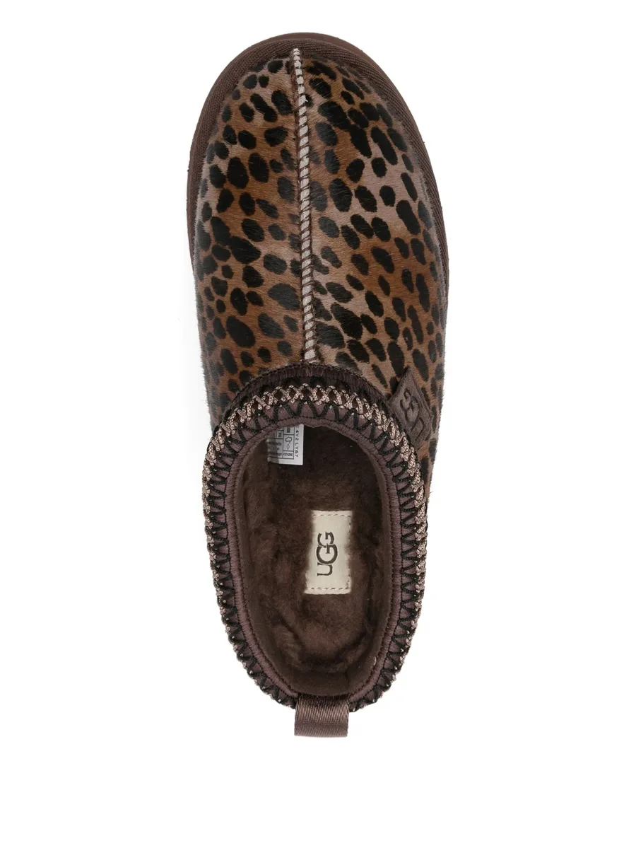 Tazz Caspian leopard-print platform mules 8