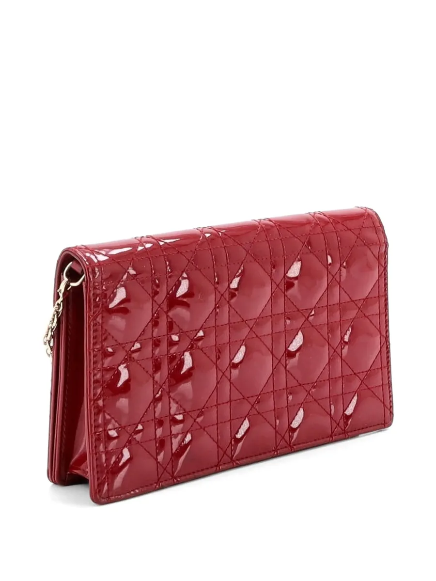 лакированная сумка через плечо Lady Dior Chain Pouch Cannage Quilt 6
