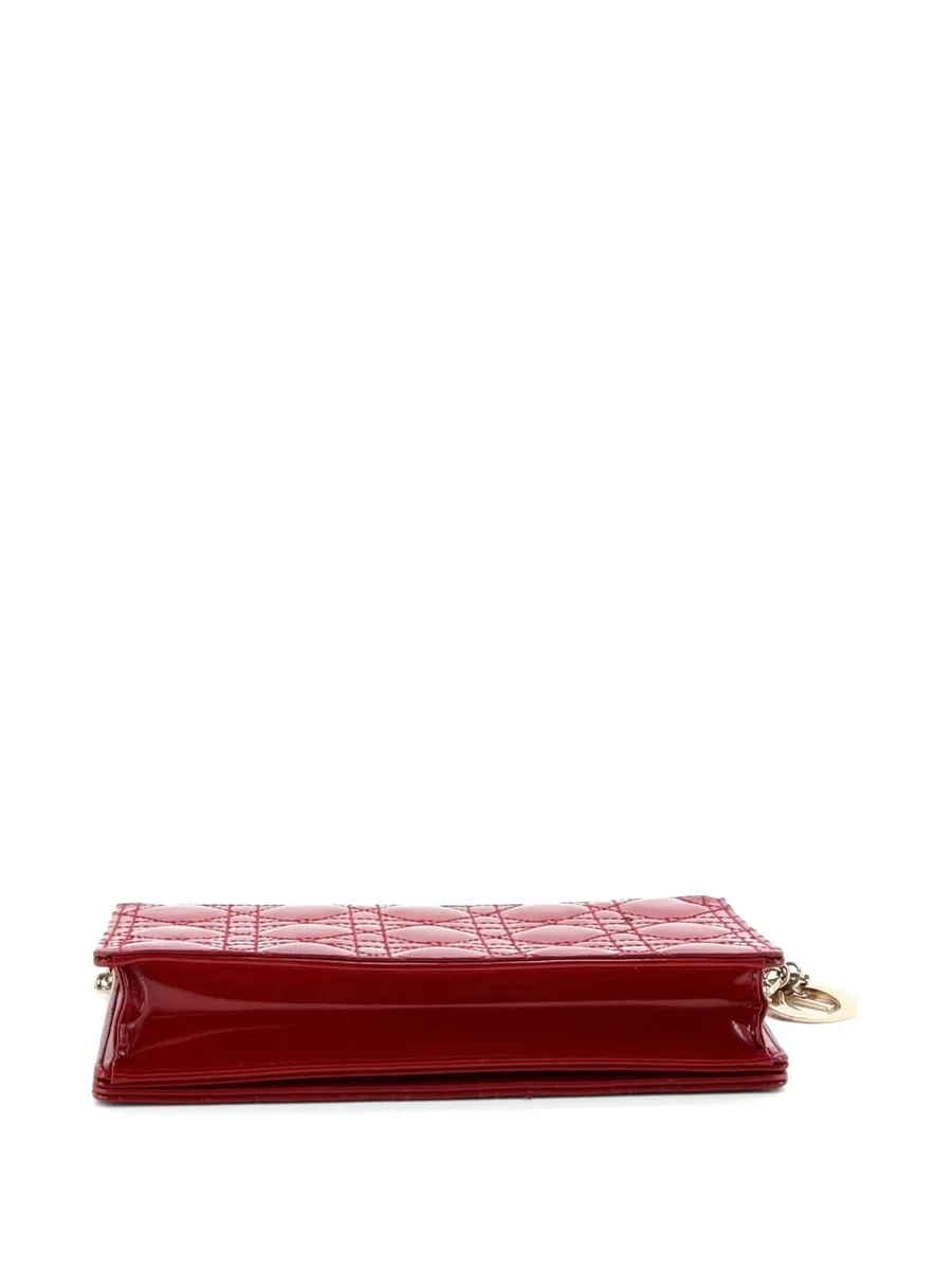 лакированная сумка через плечо Lady Dior Chain Pouch Cannage Quilt 8