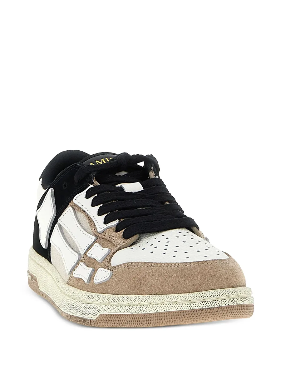 Distressed Skel leather sneakers 4
