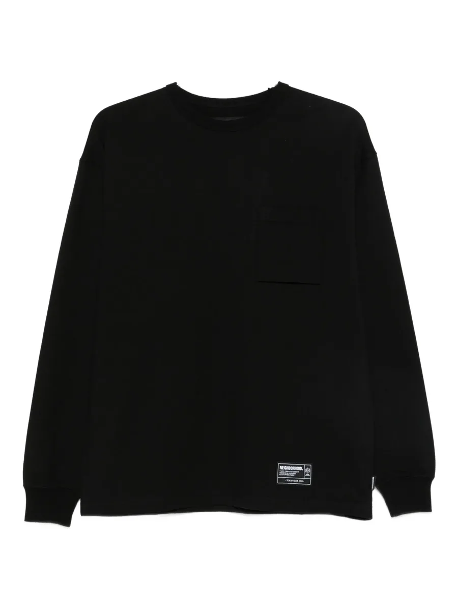 logo-patch long sleeve T-shirt 1