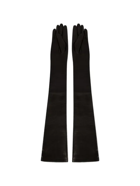 long-length leather gloves