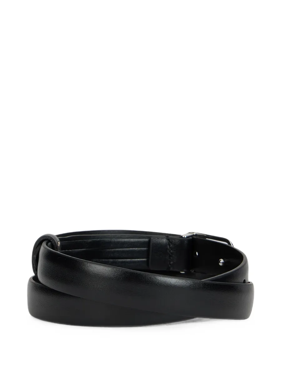 logo-buckle leather belt 2