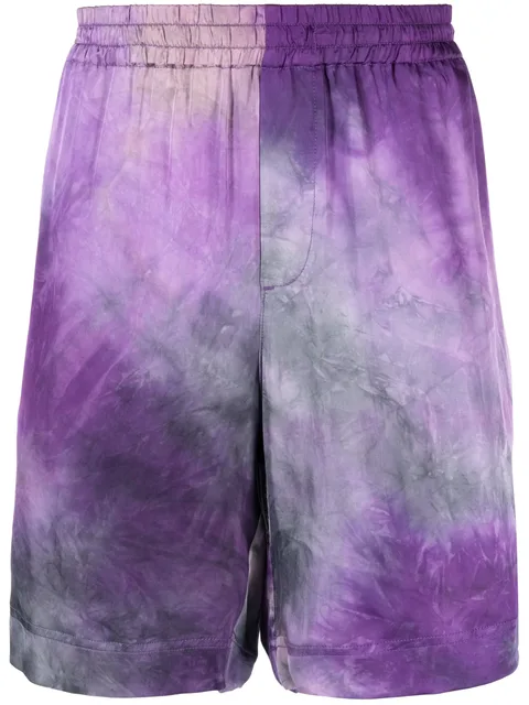 tie-dye track shorts