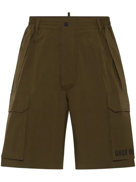 logo-print cargo shorts