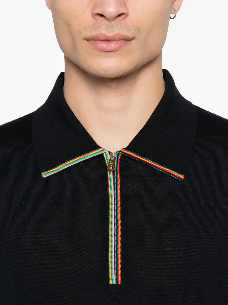 Artist-stripe detailed polo shirt 10