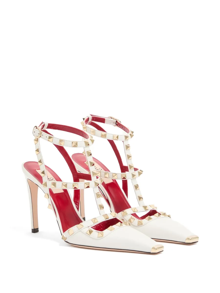 Rockstud kidskin pumps 100mm 3
