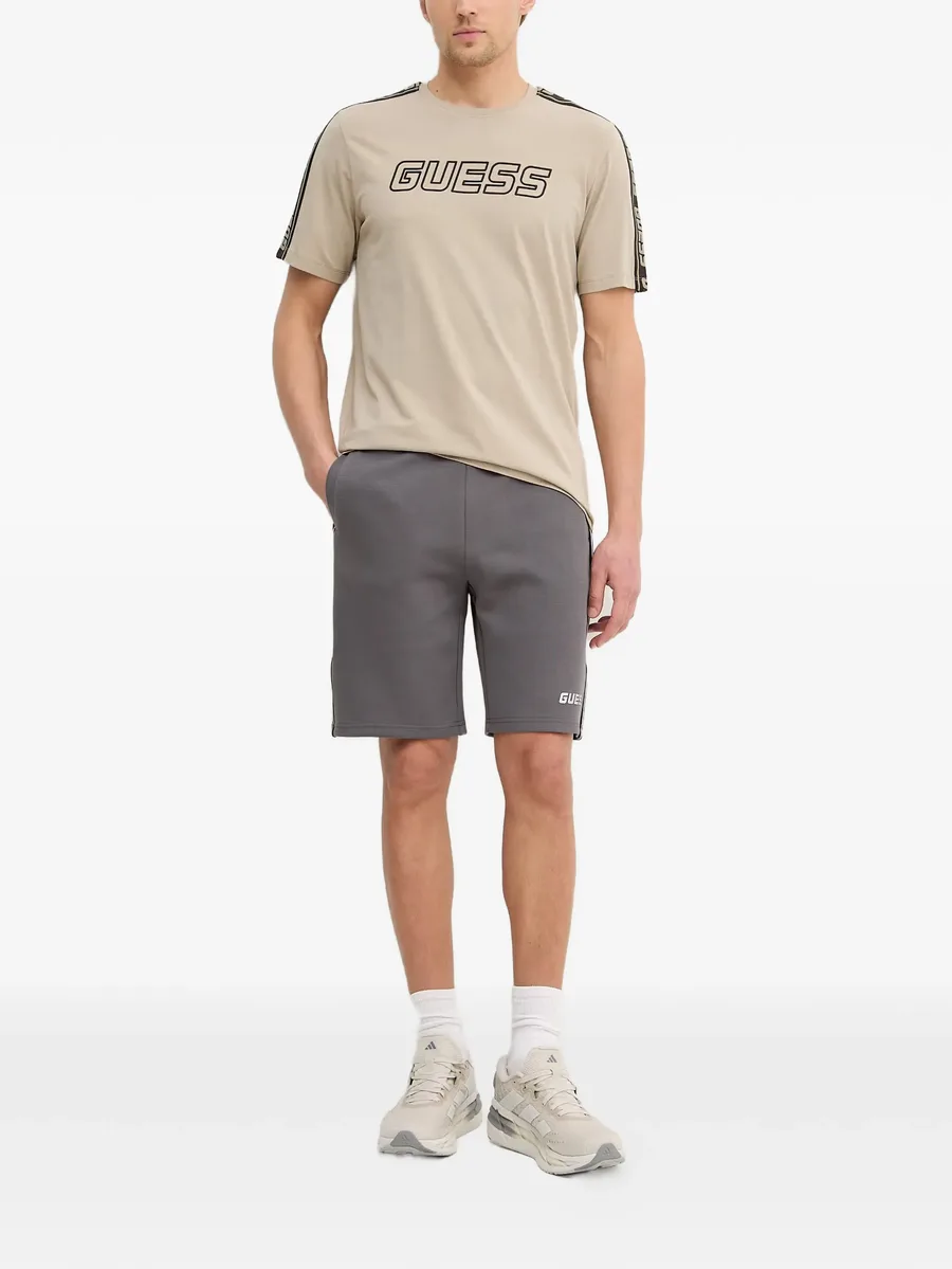 logo-detail striped cotton shorts 3
