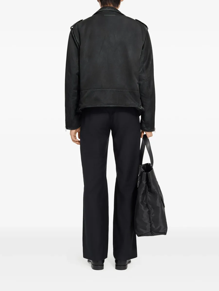 asymmetrical-zip biker jacket 7