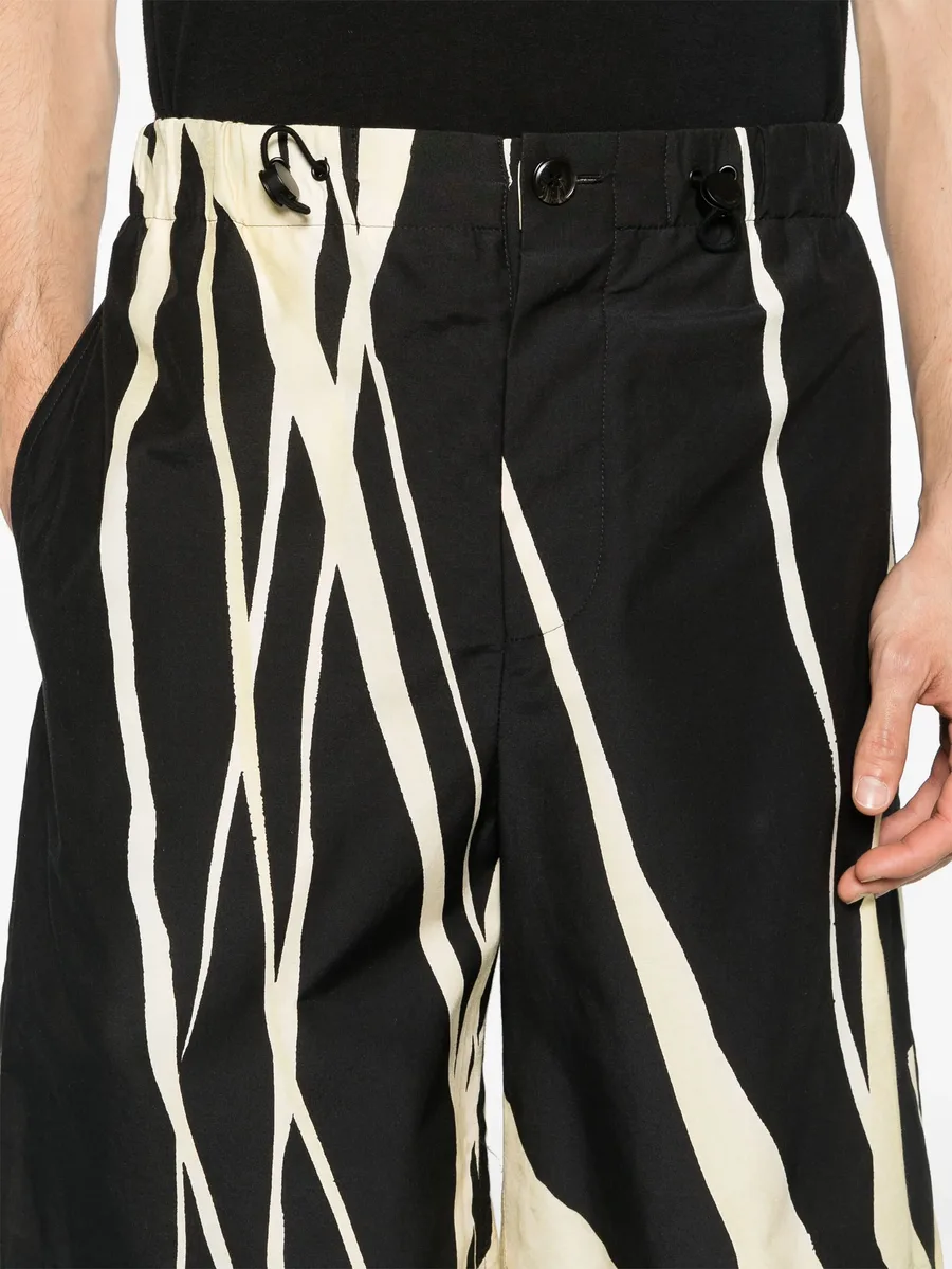 drawstring cotton-belnd bermuda shorts 10