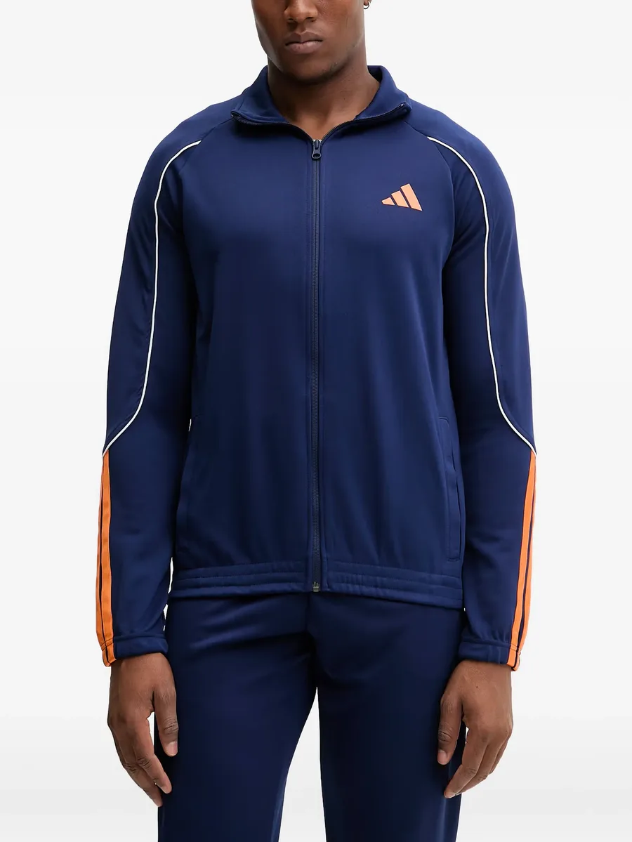 Stadium contrast-piping logo-print zip-up tracksuit 1