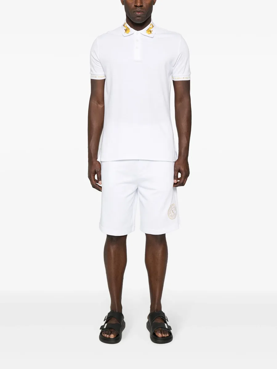 Watercolor Couture-print polo shirt 3