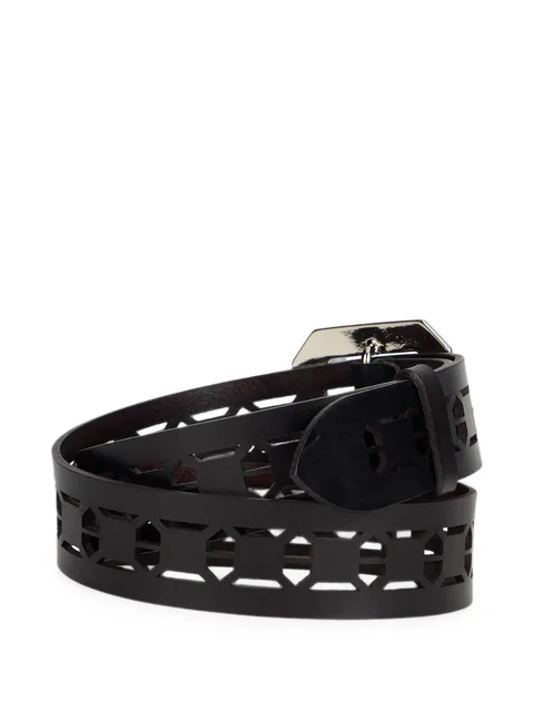 perforated leather belt