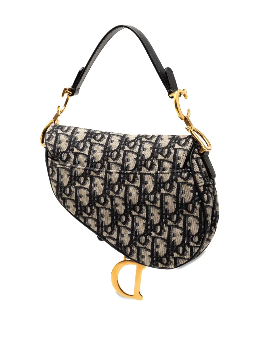 2019 Mini Oblique Canvas Saddle Bag satchel 6