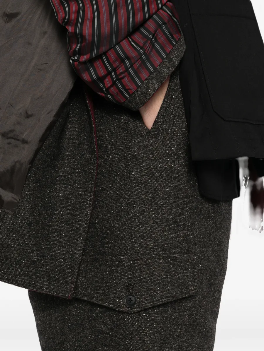tweed side-pocket trousers 9