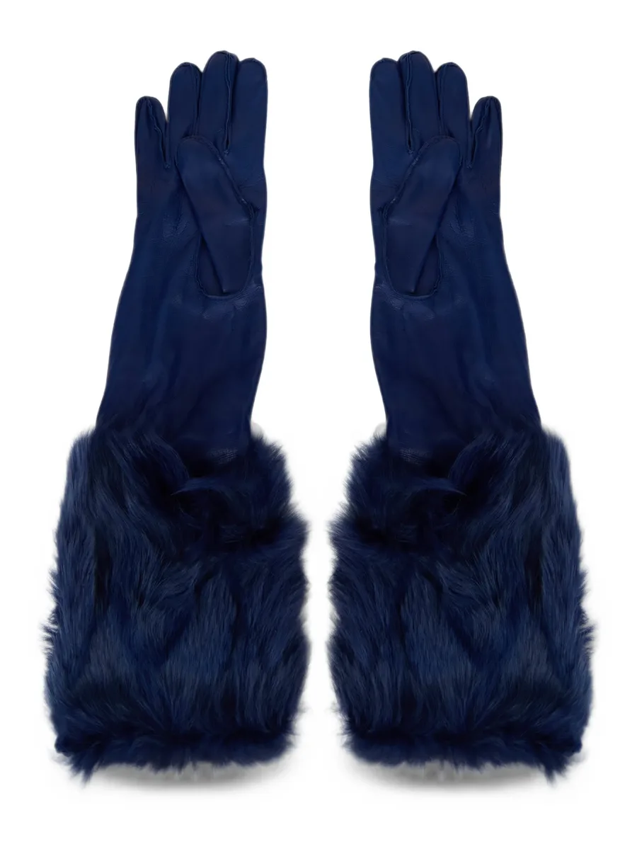 fur trim leather gloves 3