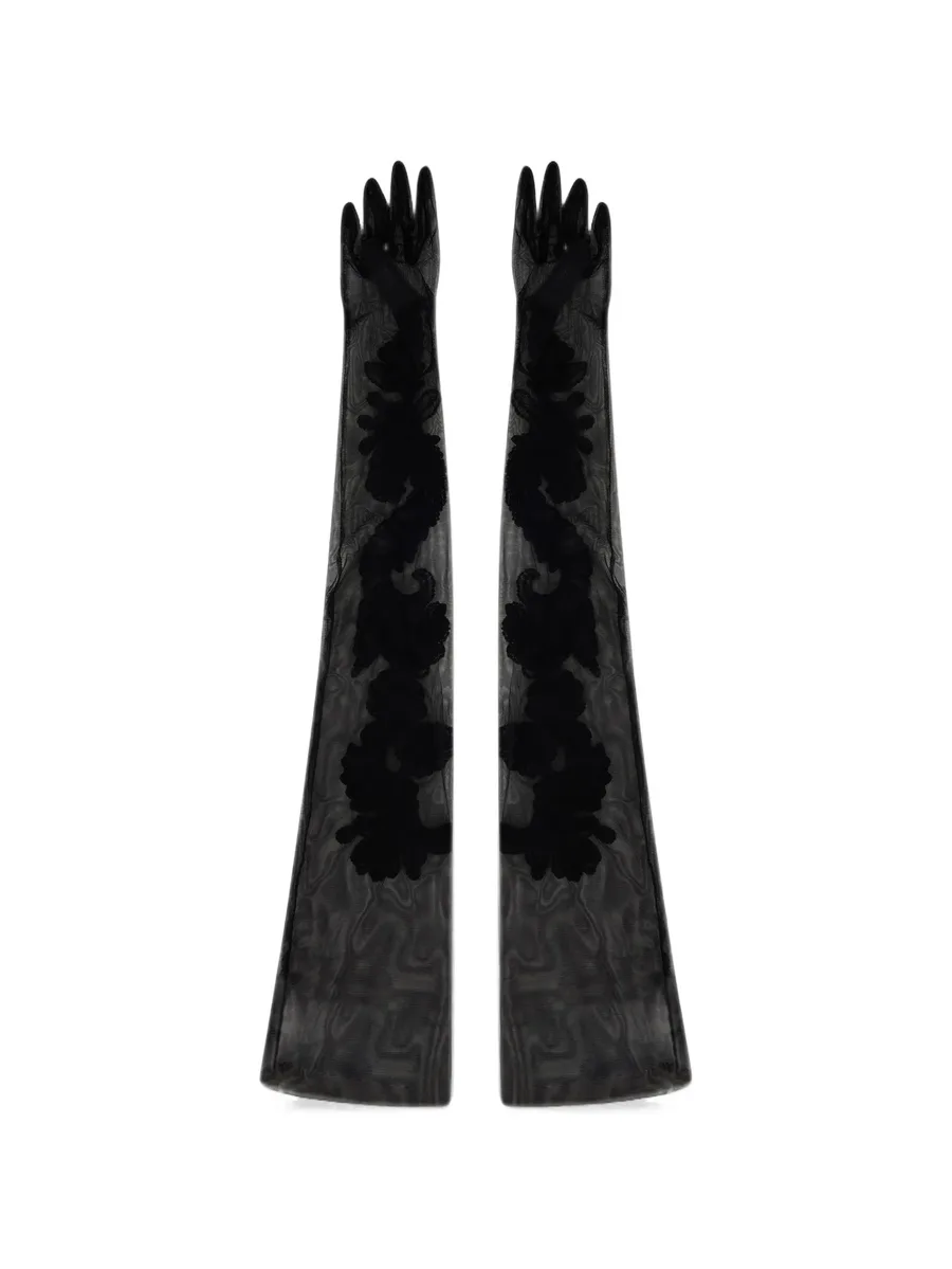 bead-embellished semi-sheer gloves 2