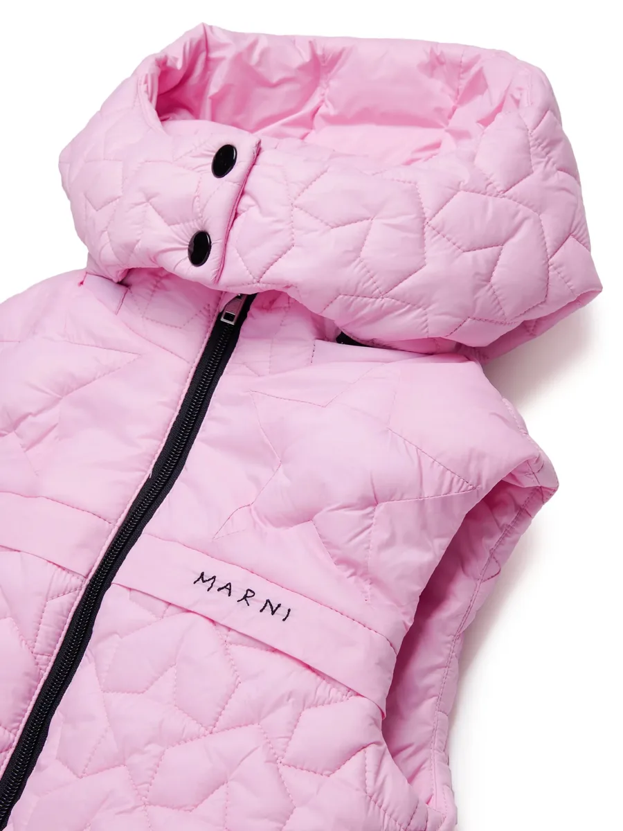 стеганый жилет с капюшоном 3