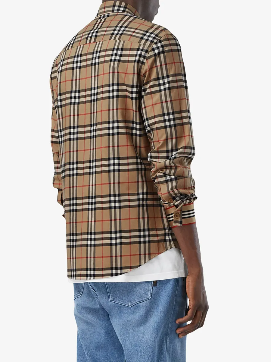 Icon Stripe cuff Vintage check shirt 8