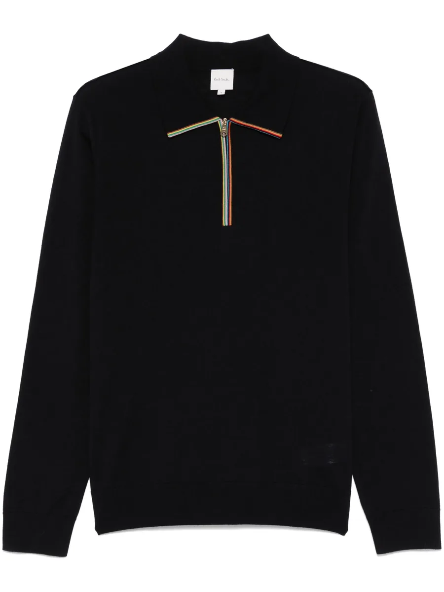 Artist-stripe detailed polo shirt 1