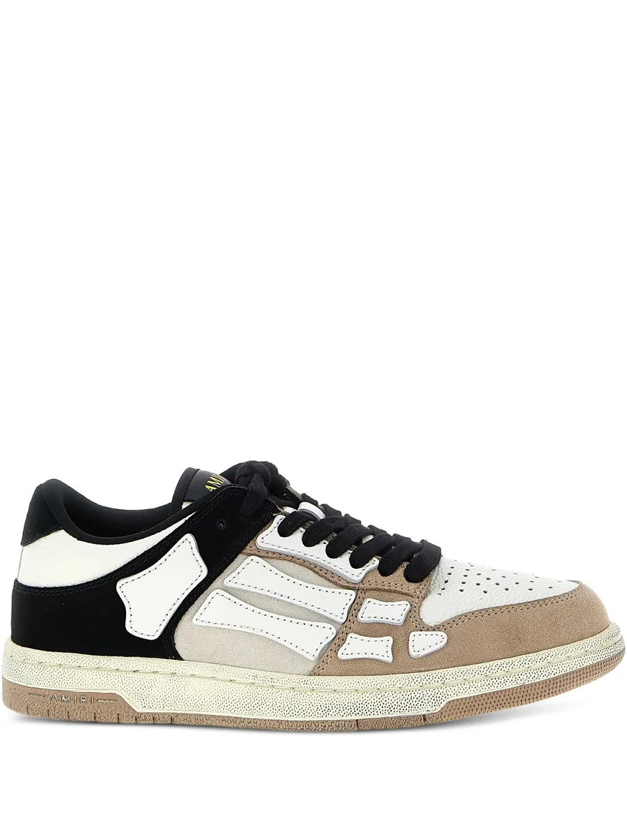 Distressed Skel leather sneakers 2
