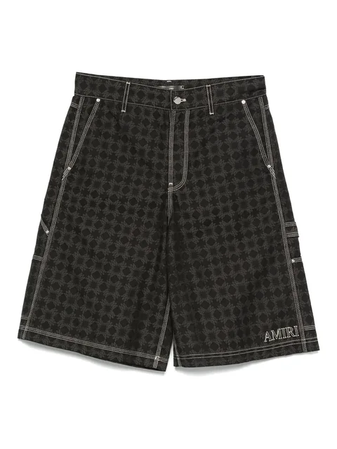 geometric-print shorts
