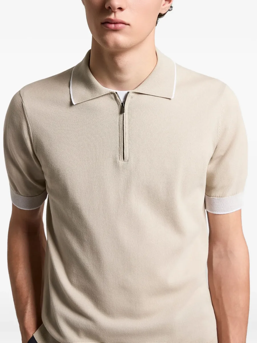 zip short-sleeve polo 5