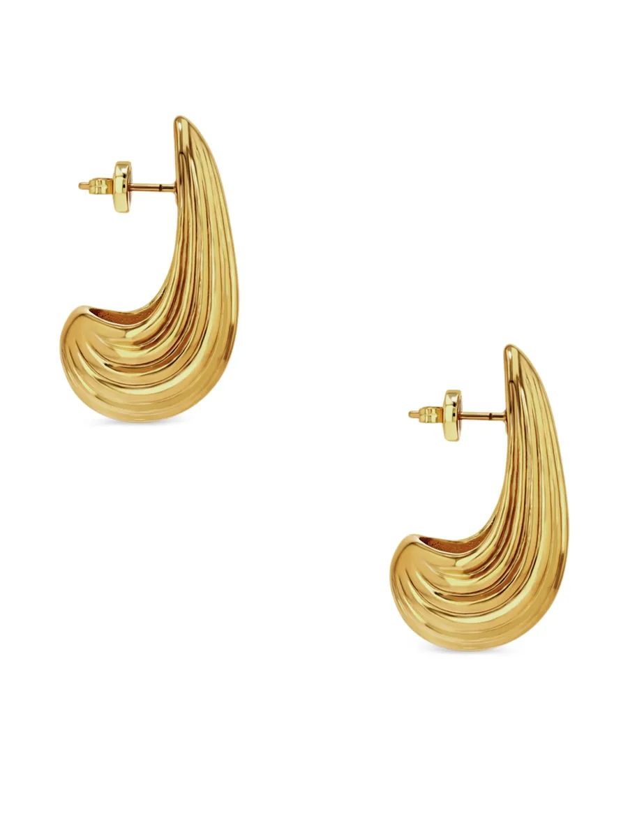 серьги Ribbed Drop 6
