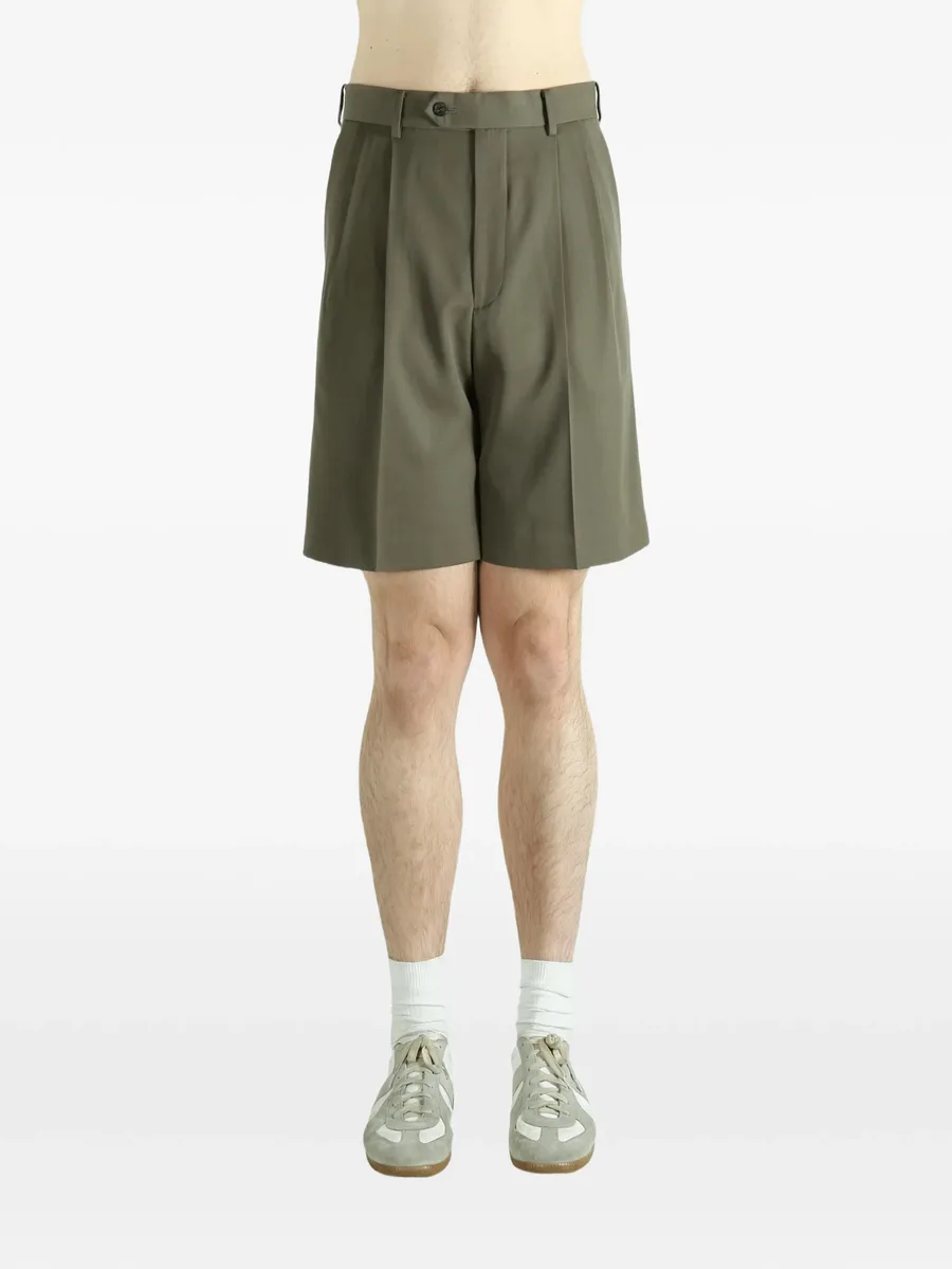 pleated gabardine shorts 4
