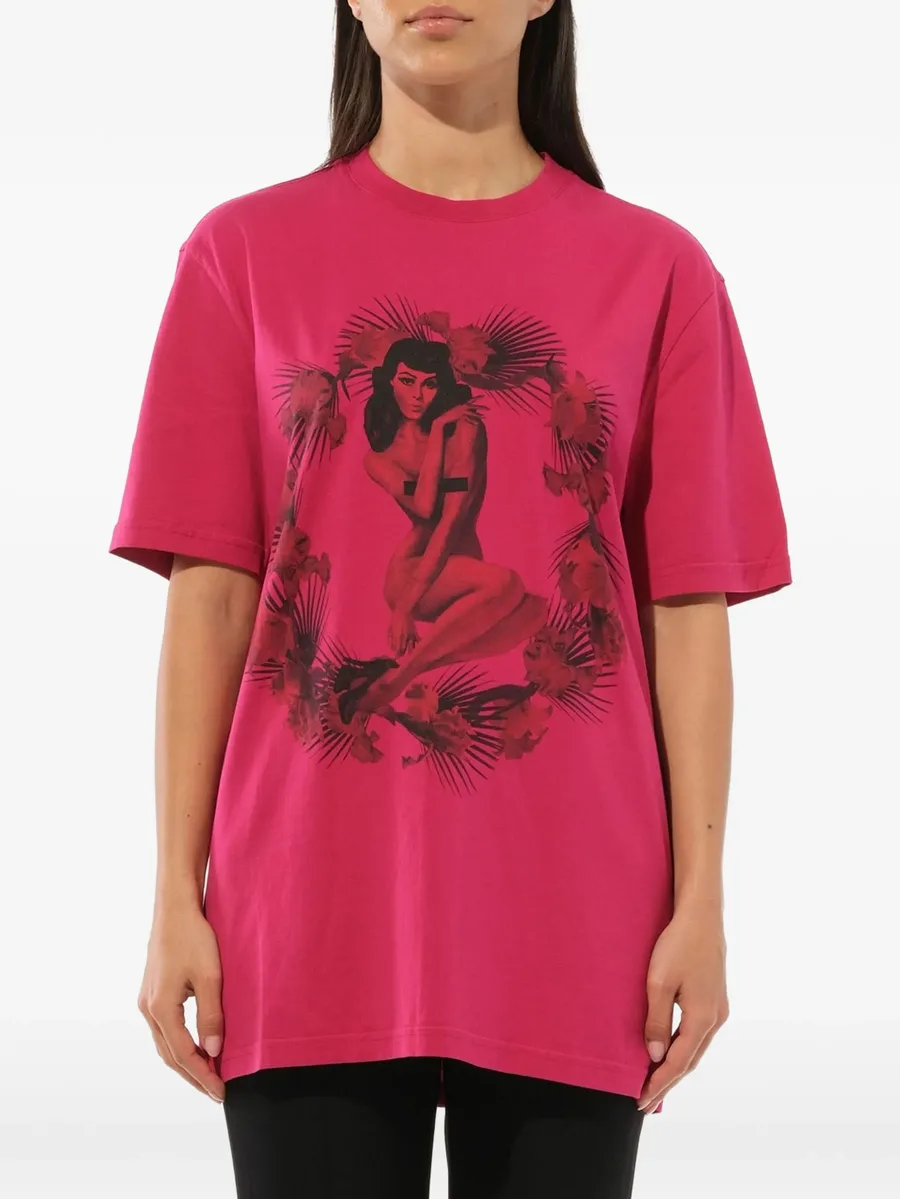 pin-up print T-shirt 1